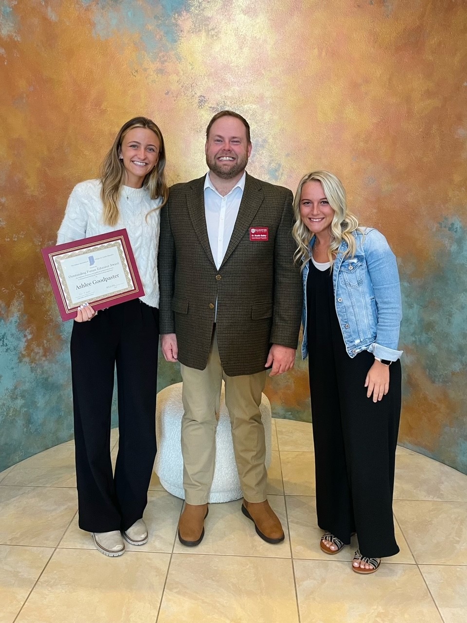 IACTE Goodpaster and McCulley with Dr. Bailey